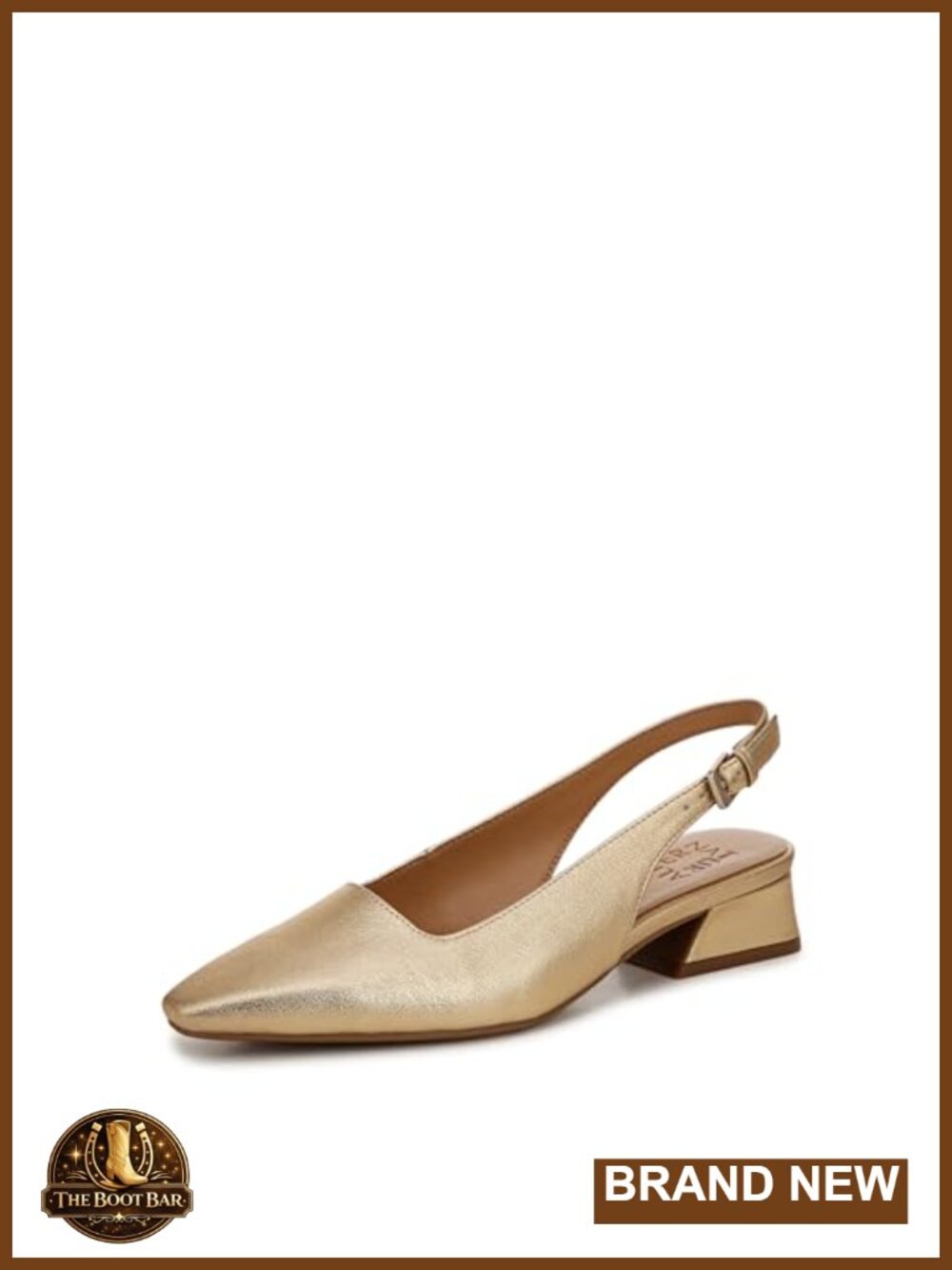 Snip Toe Slingback Pump with Block Heel